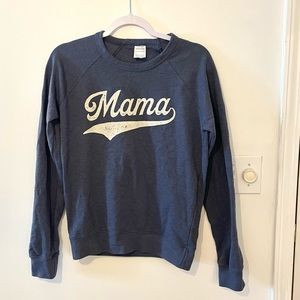 Vintage blue ‘Mama’ graphic sweatshirt.